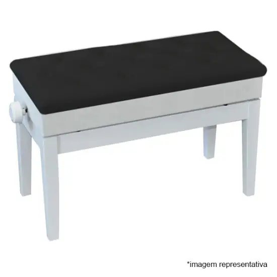 Gewa BANCO PIANO REGULAVEL Deluxe Compartment Branco Matte