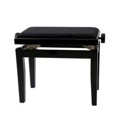 GewaPure BANCO PIANO REGULAVEL Deluxe Preto Polido