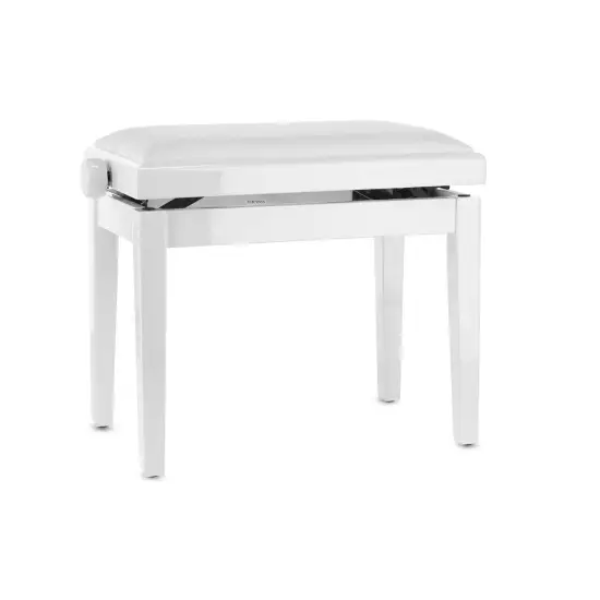 Gewa BANCO PIANO Deluxe Vinil Branco Brilhante