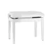 Gewa BANCO PIANO Deluxe Vinil Branco Brilhante