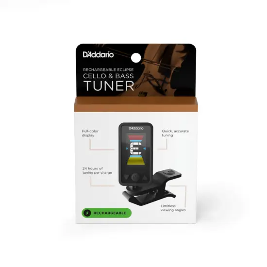 Daddario AFINADOR VIOLONCELO/CONTRABAIXO PW CT 28 Eclipse Rechargeable Tuner
