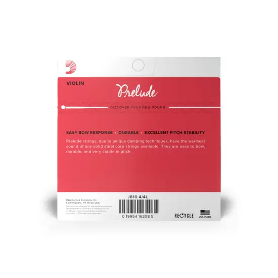 Daddario SET CORDAS VIOLINO J810 4/4L Prelude Light Tension