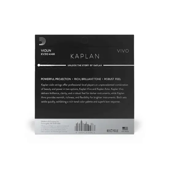 Daddario SET CORDAS VIOLINO KV310 4/4M Kaplan Vivo Medium Tension