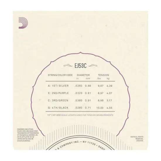 Daddario SET CORDAS UKULELE Concerto EJ53C