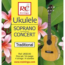 RC Strings SET CORDAS Ukulele UKSC40 Soprano/Concerto
