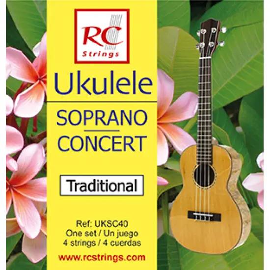 RC Strings SET CORDAS Ukulele UKSC40 Soprano/Concerto