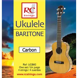 RC Strings SET CORDAS Ukulele UCB60 Baritono Carbon