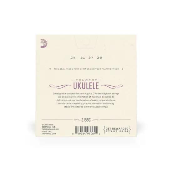 Daddario SET CORDAS UKULELE CONCERTO EJ88C