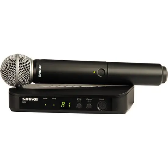 Shure SISTEMA MICROFONE MAO BLX24E/SM58 H8E