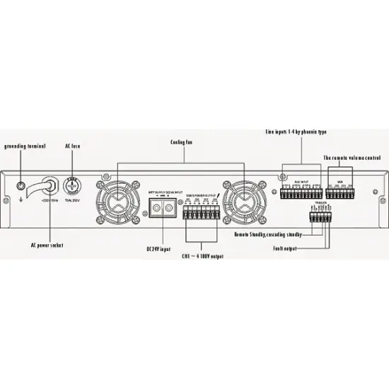 ITC AUDIO AMPLIFICADOR LINHA  T 4D240