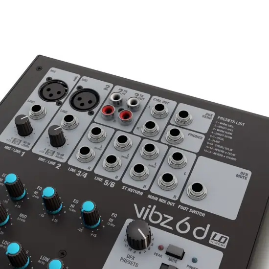 LD Systems MESA MISTURA ANALOGICA VIBZ 6 D