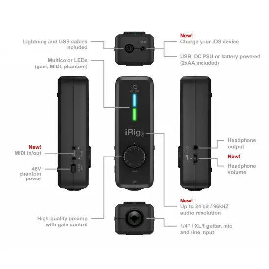 IK MULTIMEDIA INTERFACE MIDI iRig PRO I/O