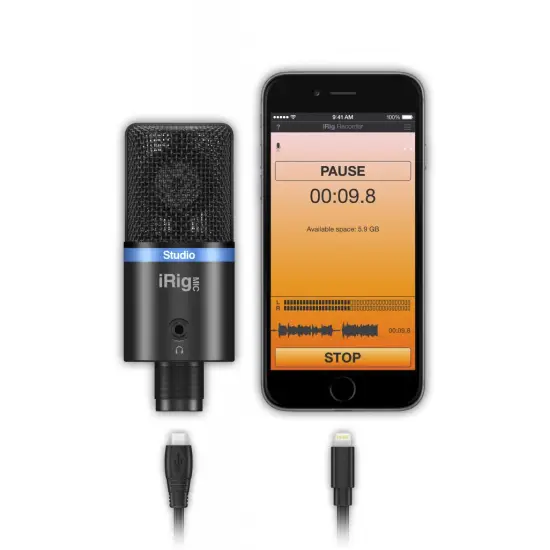 IK MULTIMEDIA MICROFONE CONDENSADOR iRig Mic Studio Black