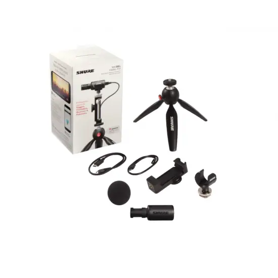 Shure PACK MICROFONE CONDENSADOR SUPORTE MV88+ Video Kit