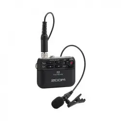 Zoom GRAVADOR PORTATIL c/micro de lapela F2 Black