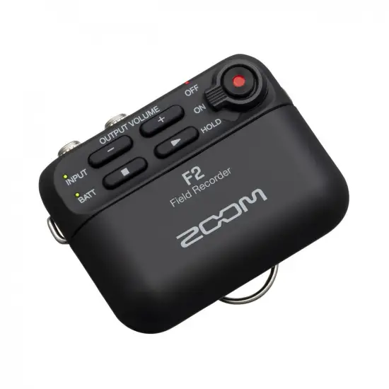 Zoom GRAVADOR PORTATIL c/micro de lapela F2 Black