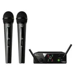 AKG SISTEMA MICROFONE MAO DUPLO WMS40MINI2 VOC SET US25B/D (537.900/540.400 MHz)