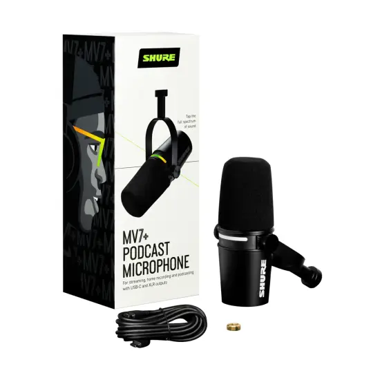 Shure MICROFONE DINAMICO MV7+