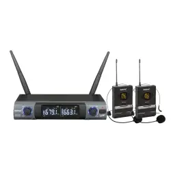 KARMA SISTEMA MICROFONE DUPLO CABEÇA SET 8302 LAV