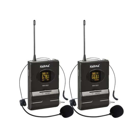 KARMA SISTEMA MICROFONE DUPLO CABEÇA SET 8302 LAV