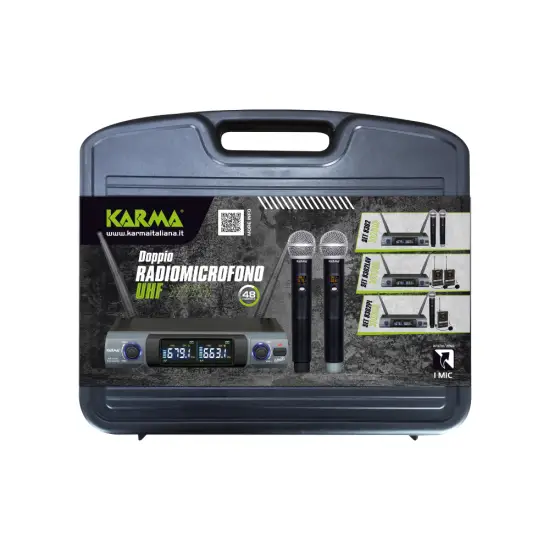 KARMA SISTEMA MICROFONE DUPLO CABEÇA SET 8302 LAV