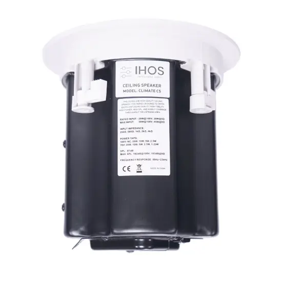 IHOS COLUNA SONORIZAÇÃO 4″ 30W 100V CLIMATE C5 Branca