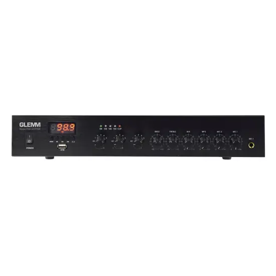 GLEMM Amplificador Audio 100V 120W FM/USB/MP3 – 3 Zonas