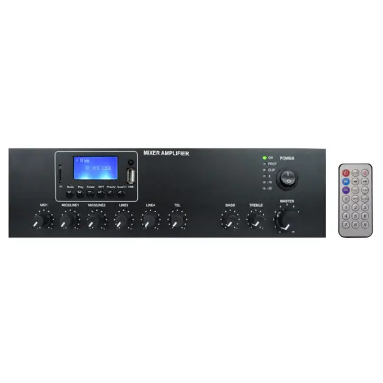 GLEMM AMPLIFICADOR LINHA 100V 120W DAB/FM/USB/MP3