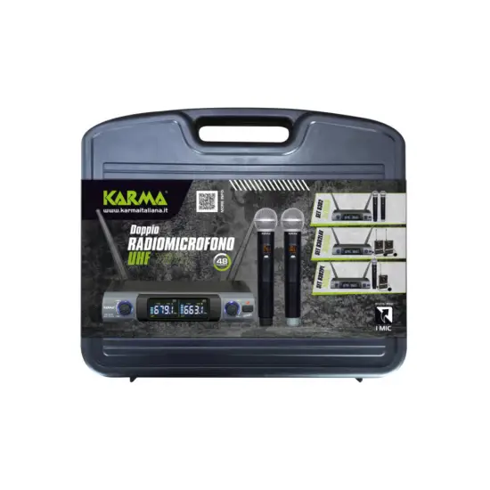 KARMA SISTEMA MICROFONE MÃO DUPLO SET 8302