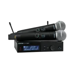 Shure SISTEMA MICROFONE MÃO DUPLO SLXD24D+ E/58 K55 (606-694MHz)