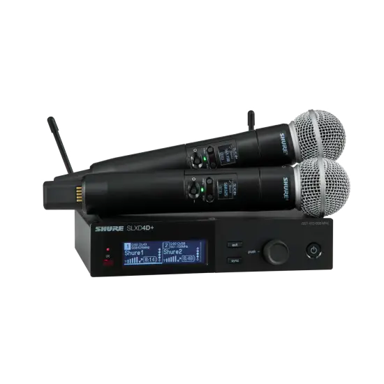 Shure SISTEMA MICROFONE MÃO DUPLO SLXD24D+ E/58 K55 (606-694MHz)