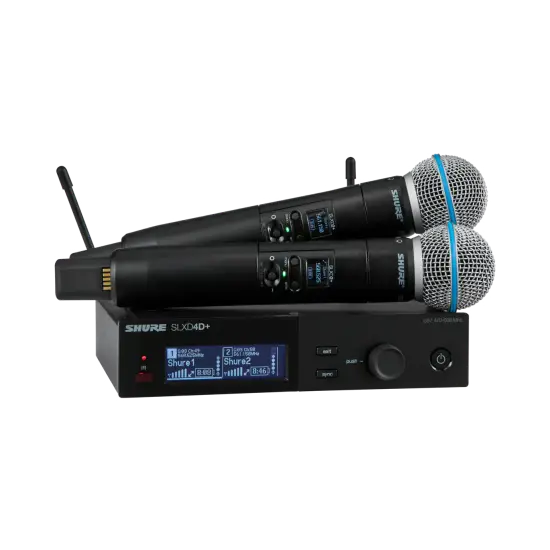 Shure SISTEMA MICROFONE MÃO DUPLO SLXD24D+ E/Beta58 S50 (823-865MHz)