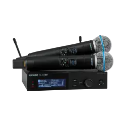 Shure SISTEMA MICROFONE MÃO DUPLO SLXD24D+ E/Beta58 K55 (606-694MHz)