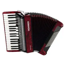 Hohner ACORDEÃO Bravo III 72 BAIXOS VERMELHO