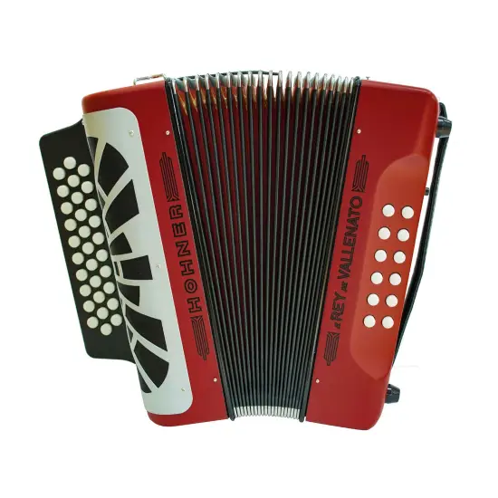 Hohner CONCERTINA El Rey del Vallenato GCF Vermelha