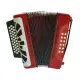 Hohner CONCERTINA El Rey del Vallenato GCF Vermelha