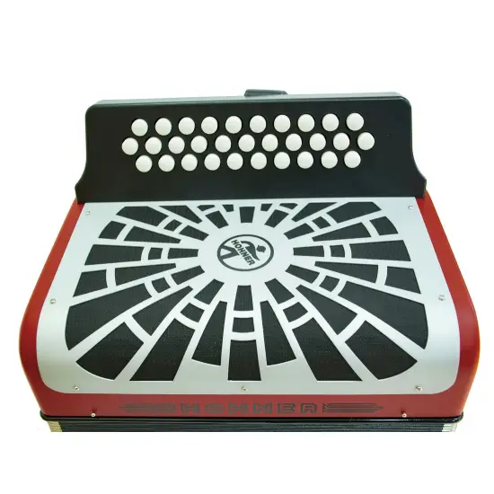 Hohner CONCERTINA El Rey del Vallenato GCF Vermelha