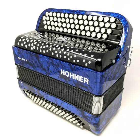 Hohner ACORDEAO 80 BAIXOS Nova II 80A Azul