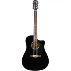 Fender CD 60SCE Dread WN BLK