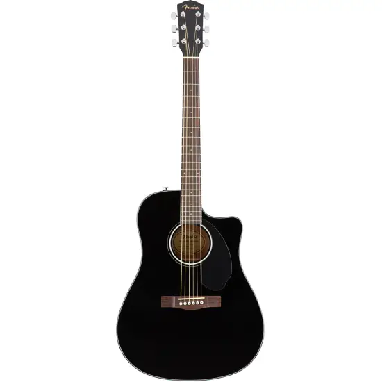 Fender CD 60SCE Dread WN BLK