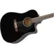 Fender CD 60SCE Dread WN BLK