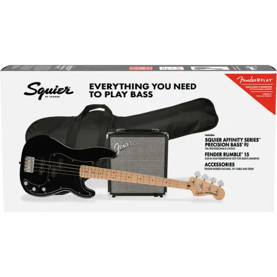 Squier Pack Affinity Series Precision Bass PJ MN BLK