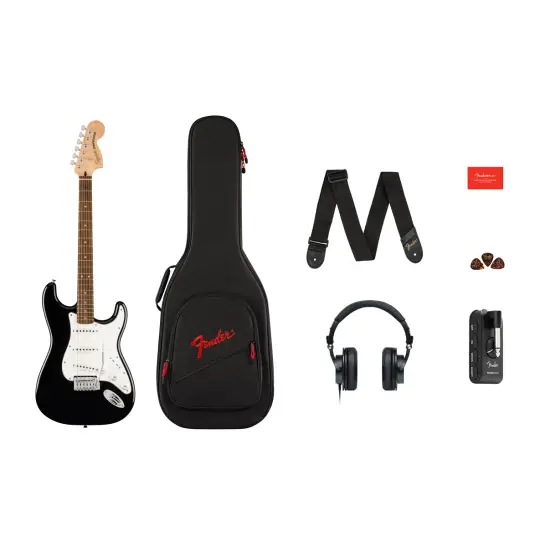 Squier Affinity Stratocaster Mustang Micro LRL Black
