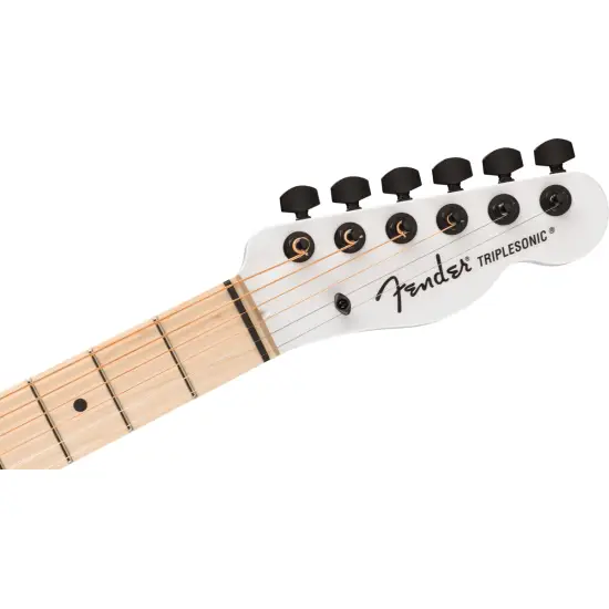 Fender Jack White Triplesonic Acoustasonic Telecaster MN Satin Artic White w/ Black Top