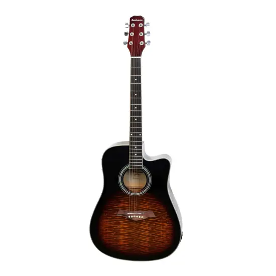 Beckman Guitars Dreadnought Cutaway Tigerburst