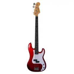 Beckman Guitars P-Bass Metallic Red