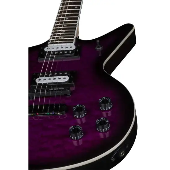 Dean Guitars Cadillac X Quilt Maple Tran Purple Burst
