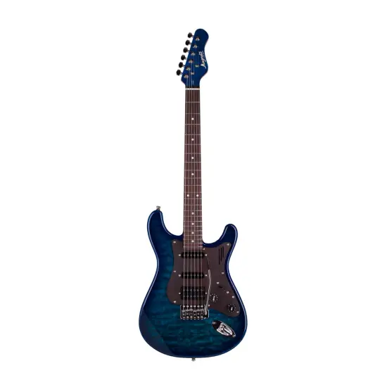 Magneto Guitars Sonnet Modern US-2300 See Thru Blue Quilt