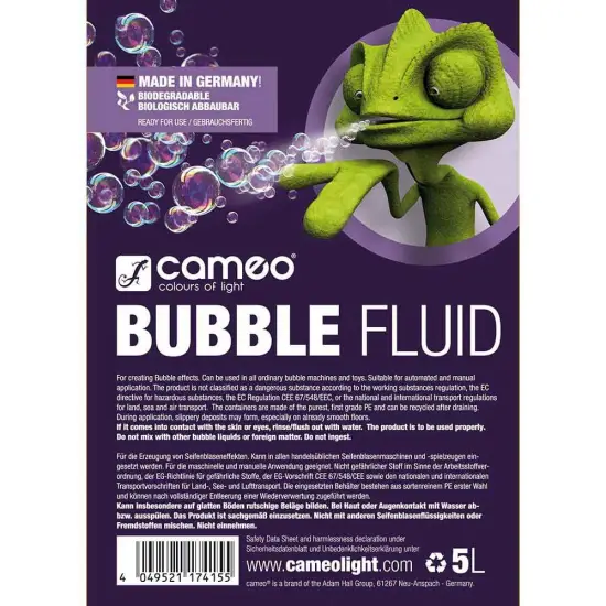 Cameo LIQUIDO BOLHAS BUBBLE FLUID 5L