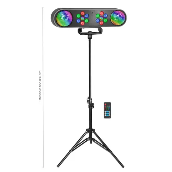 KARMA BARRA LUZ 2 PROJECTORES RGB/2 GLOBOS RGB